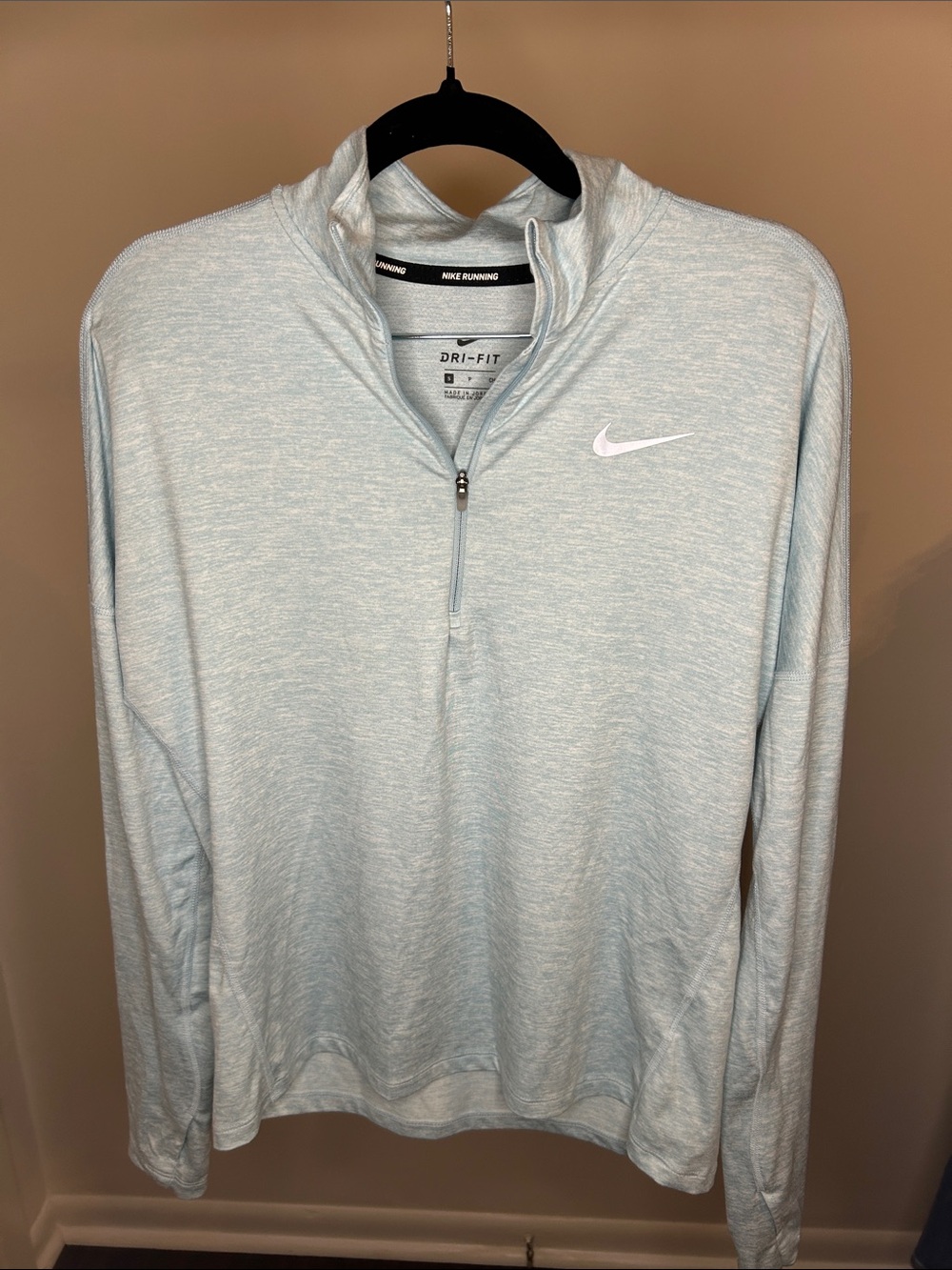 Nike Light Blue Heather Dri-FIT Quarter-Zip Running Top